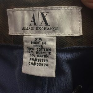 AX  Men brown with blue sewing out  size 29